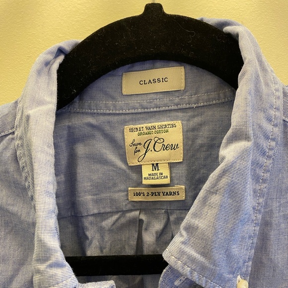 Blue J Crew Medium organic cotton button up - Picture 2 of 2